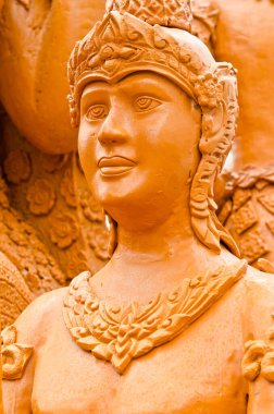 Mum festivalinde mumdan yapılmış adam heykeli, Tayland.