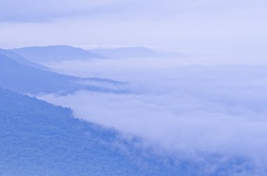 Bakış açısına göre sis denizi, Tayland Nakhonratchasima vilayeti.