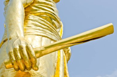 Tayland 'daki Watbanrai Tapınağı' nda Luangporkoon heykeli..