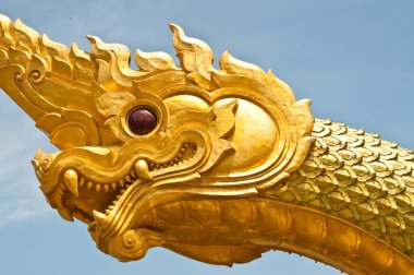 Büyük Naga heykelinin başı, Tayland.