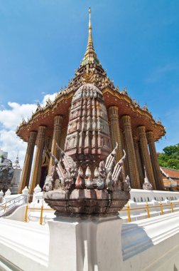 Duvardaki küçük mermer tapınak, Phra Phutthabat tapınağı, Tayland.
