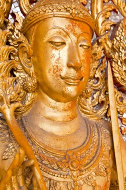 Kapıda Tayland 'ın U-thaithani bölgesi, Tayland' da kalıp sanatları var..