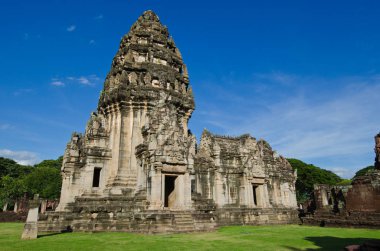 Asıl kule phimai tarihi park, Tayland.