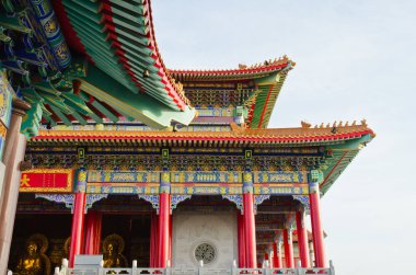 Çin tapınağının manzarası, Tayland.