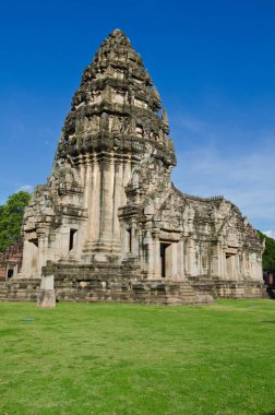 Asıl kule phimai tarihi park, Tayland.
