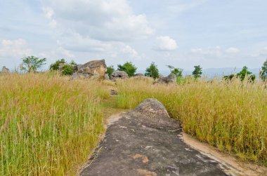 Mor Hin Khao taş parkının manzarası, Tayland Style Stone Henge, Tayland.