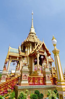 Kraliyet krematoryumu (Phra Men) kraliyet yakma töreninde, Tayland.