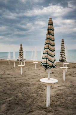 Parasol at the beach, Lido, Rome, by Pascal Kehl