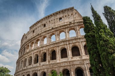 Coliseum in front of blue sky, Rome, Italy