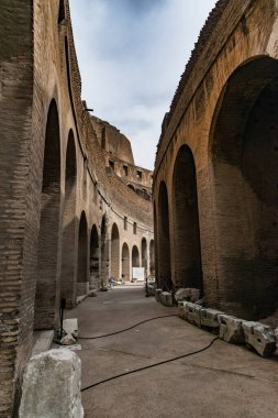 Corridor in the Coliseum of Rome, Italy