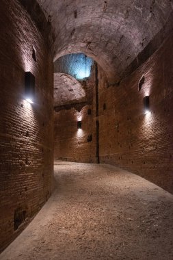 Brick walkway inside the Castel Sant'Angelo, Rome, Italy