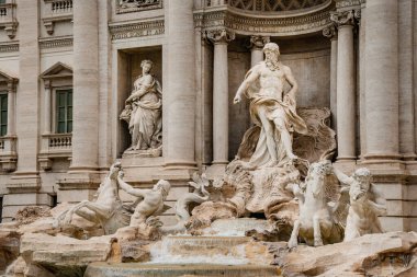 Part of  the Trevi fountain in Rome, Piazza di Trevi, Palazzo Poli, Nicola Salvi, by Pascal Kehl