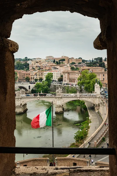 View River Tiber Castel Sant Angelo City Rome — Fotografia de Stock