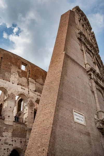 Walls Coliseum Rome Italy — Fotografia de Stock