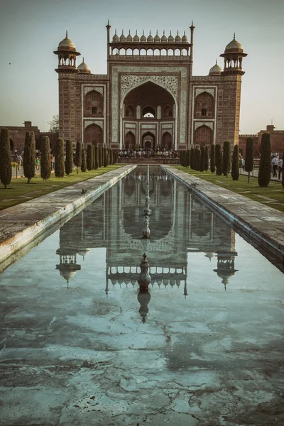 Taj Mahal Reflected Water India Rajasthan Pascal Kehl — Stock Photo, Image