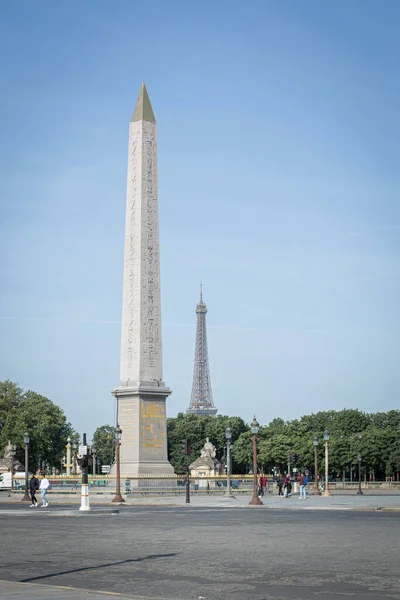 巴黎协和广场的日光 一天中安静的时间 上午高质量的照片 — 图库照片