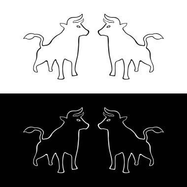 Bull Vector Logo Design. Bull silhouette. Bull Icon