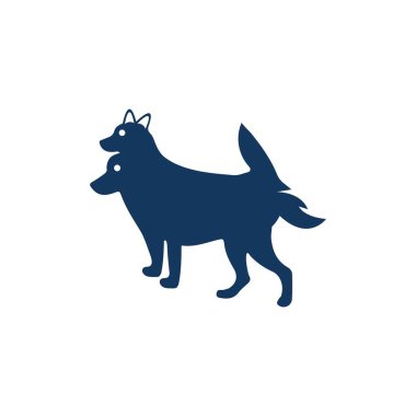 Dog animal vector logo design . Dog icon . Dog silhouette 