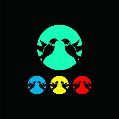 Bird animal vector logo design . Bird icon . Bird silhouette 