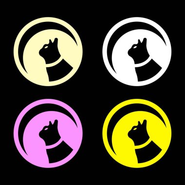 Cat animal vector logo design . white cat logo . black cat logo . cat icon . cat silhouette 