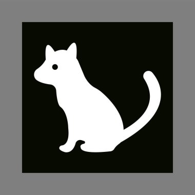 Dog animal vector logo design . Dog icon . Dog silhouette . White dog logo . Black dog logo 