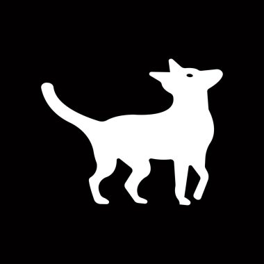 Dog animal vector logo design . Dog icon . Dog silhouette . Dog white logo . Dog black logo 