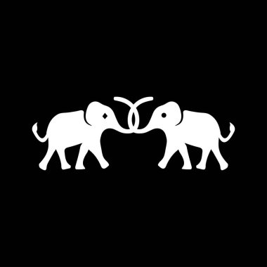 Elephant animal vector logo design . Elephant  icon . Elephant silhouette 
