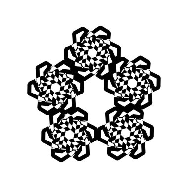 Flower vector logo template design . Flower icon . Flower silhouette 