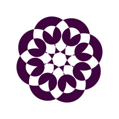 Flower vector logo template design . Flower icon . Flower silhouette 