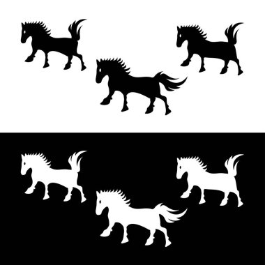 Horse animal vector logo design . Horse icon . Horse silhouette 