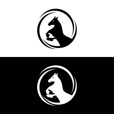 Horse animal vector logo design . Horse icon . Horse silhouette 