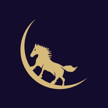 Horse animal vector logo design . Horse icon . Horse silhouette 