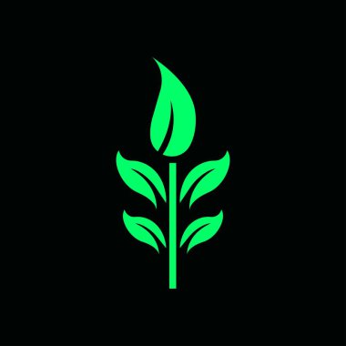 Nature leaf vector logo design . Leaf icon . Leaf silhouette 