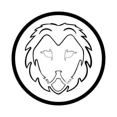 Lion animal vector logo design  . Lion icon . Lion silhouette 