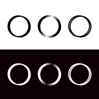 Circle vector logo template design . Circle icon. Circle silhouette . Black circle logo . White circle logo 