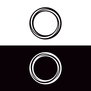 Circle vector logo template design . Circle icon. Circle silhouette . Black circle logo . White circle logo 