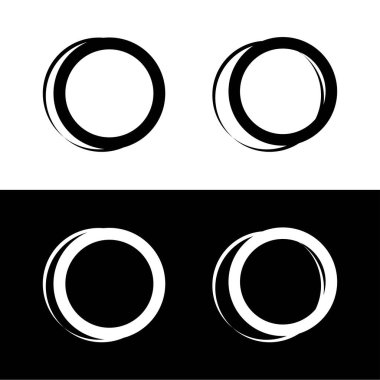 Circle vector logo  template design . Circle icon . Circle silhouette .Black circle logo . White circle logo 