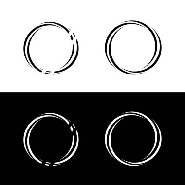 Circle vector logo template design . Circle icon . Circle silhouette 
