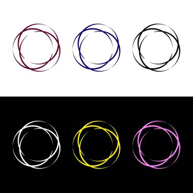 Circle sphere logo . Round circular banner frames