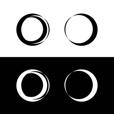 Round circular banner frames, borders,. Circle vector logo design . Circle illustration 