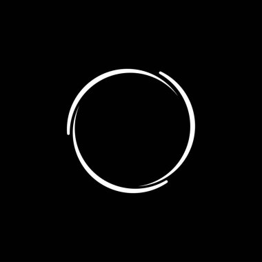 El çizim çember çizimi çiziminin yaratıcı vektör çizimi şeffaf arkaplanda izole edildi