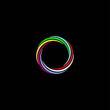 Daire logosu şablonu. Çember çizimi. Çember simgesi