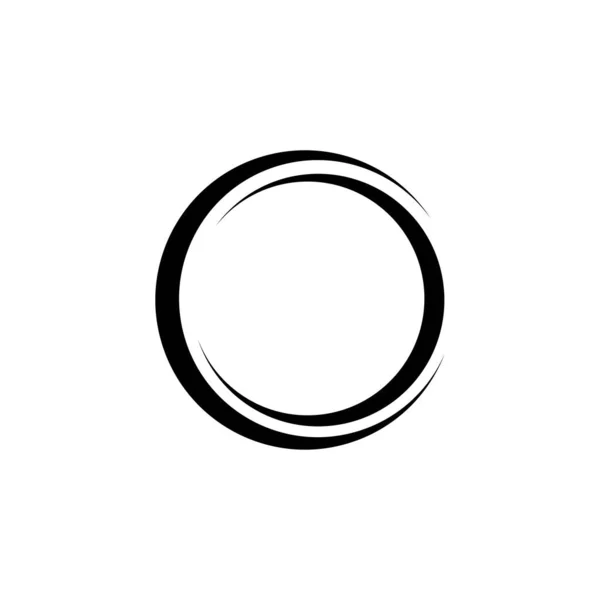 Eenvoudige Vlakke Cirkel Object Symbool Logo Vector — Stockvector
