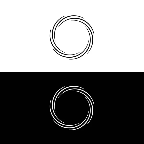 Modèle Logo Vectoriel Cercle Design Silhouette Circulaire — Image vectorielle
