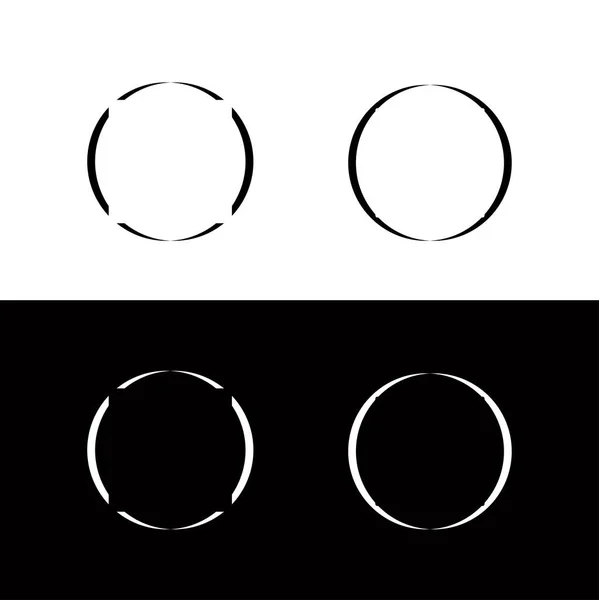 Конструкция Шаблона Векторного Логотипа Круглые Круглые Рамки Баннеров Границы — стоковый вектор