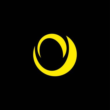 Sarı daire vektör logo şablonu tasarımı