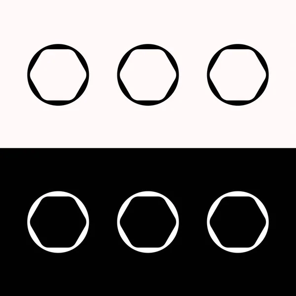 Дизайн Логотипу Чорно Білого Кола — стоковий вектор