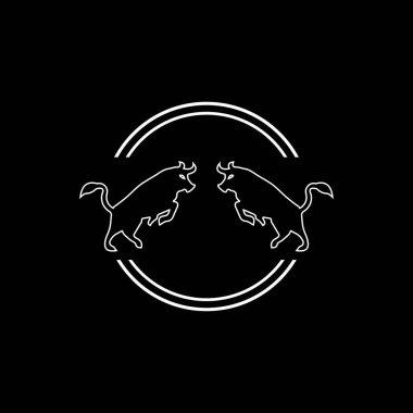 Beyaz boğa atlama logosunu çember içine al