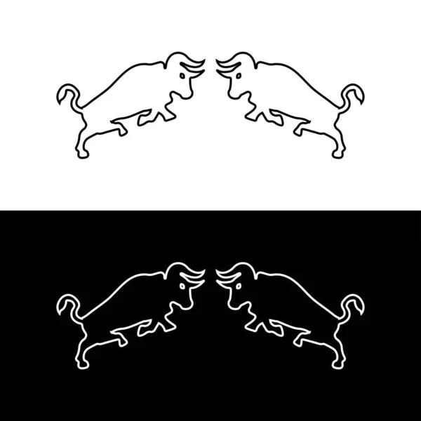 Awesome Bull Logo Design Vector Template — Stockvektor