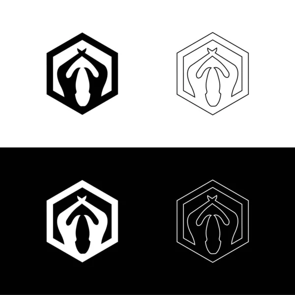 Handpflege Vektor Logo Vorlage Design — Stockvektor